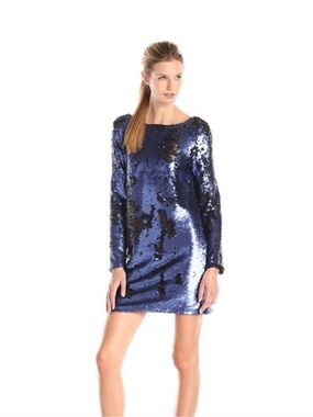 NWT MINKPINK Navy Blue Great Escape Sequin Mini Dress